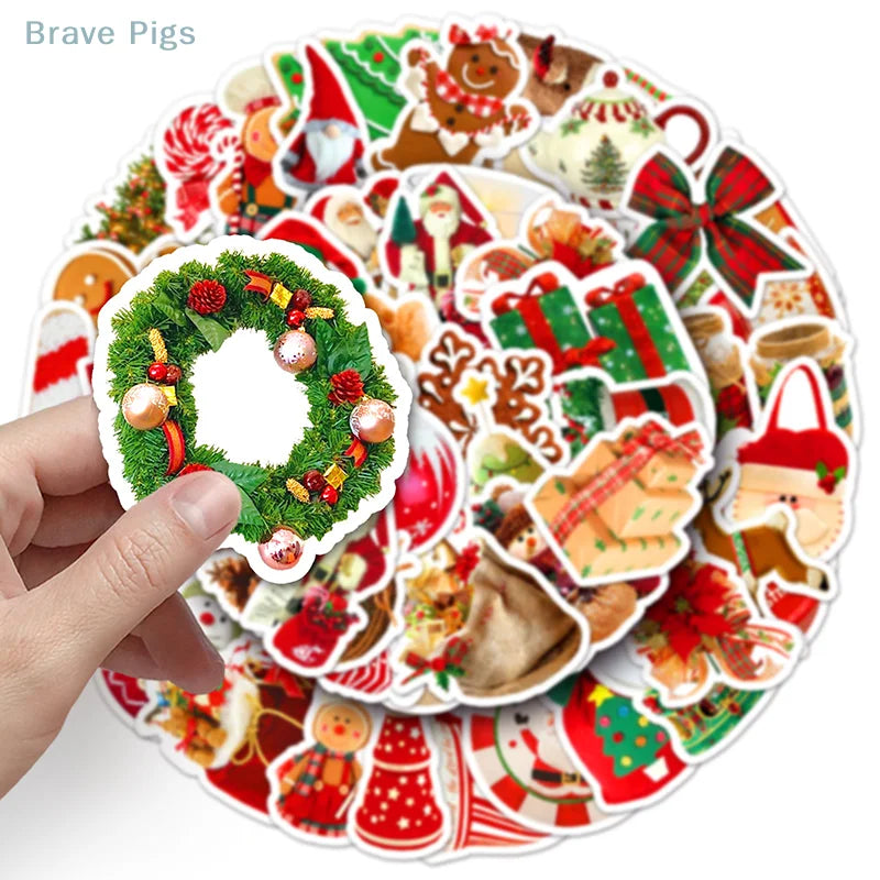 Waterproof Holiday Stickers (50pcs)