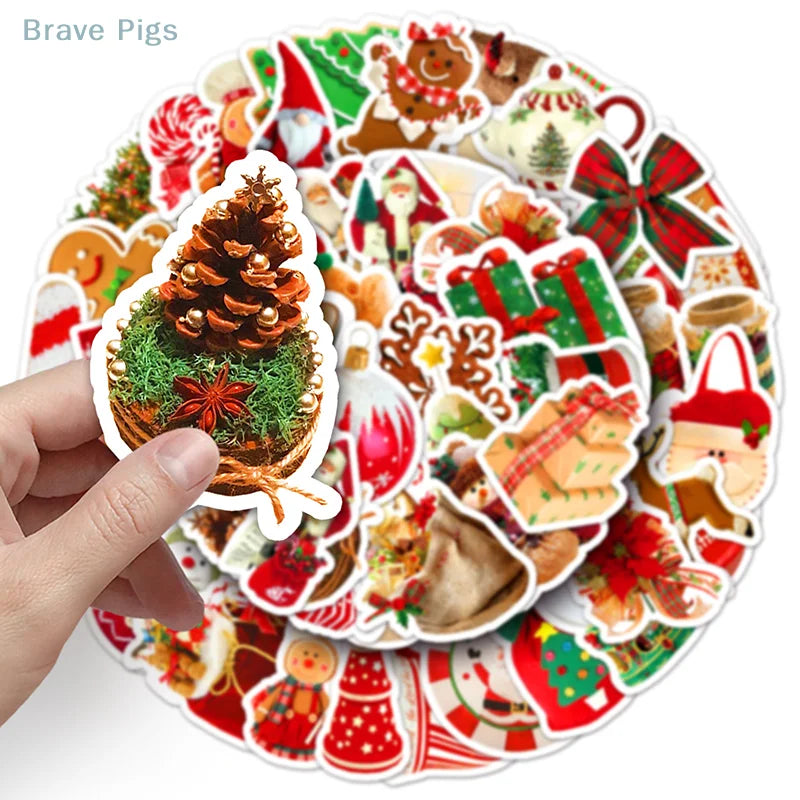 Waterproof Holiday Stickers (50pcs)