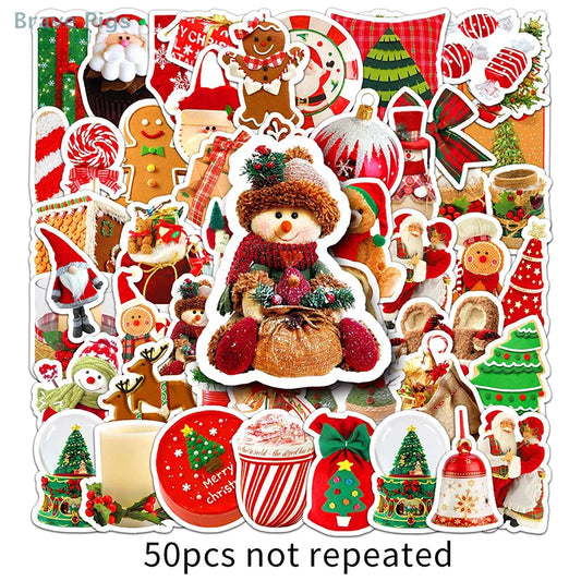 Waterproof Holiday Stickers (50pcs)